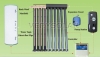 Direct-flow solar collector heating system
