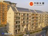 Flat-plate solar collector for large scale solar water heating system