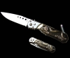 Fully automatic pocket knife with plastic handle