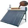 Integrated solar water heater with copper coil