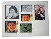 Recording photo frame with clock