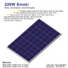 Sinski 220W PV Solar Panel