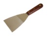Stainless steel scraper with wooden handle(Putty knife,paint tools,paint scraper)