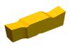 Tungsten carbide grooving insert