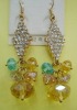 alloy earring with   crystal /fashion jewelry/earring/eardrop