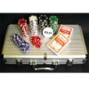 casino style poker set in aluminium case ( Poker chip case, aluminium chest for travel size poker chip set )