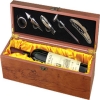 luxury wooden wine set