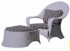 rattan chair & footrest